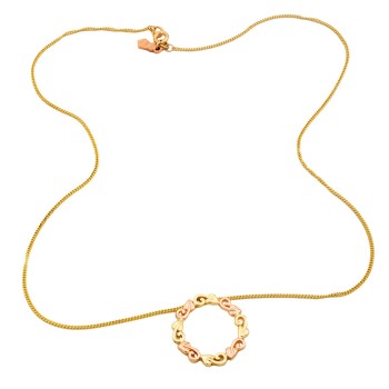 9ct 2-tone Gold Clogau Pendant with Chain